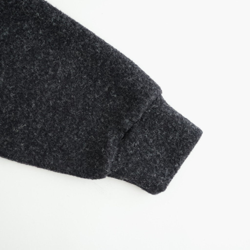 THERMAL FLEECE HALF ZIP TOP #CHARCOAL [SM62MC002]