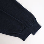 WASHED HIGH COUNT LINEN POLO #NAVY [BN-25SM-023]