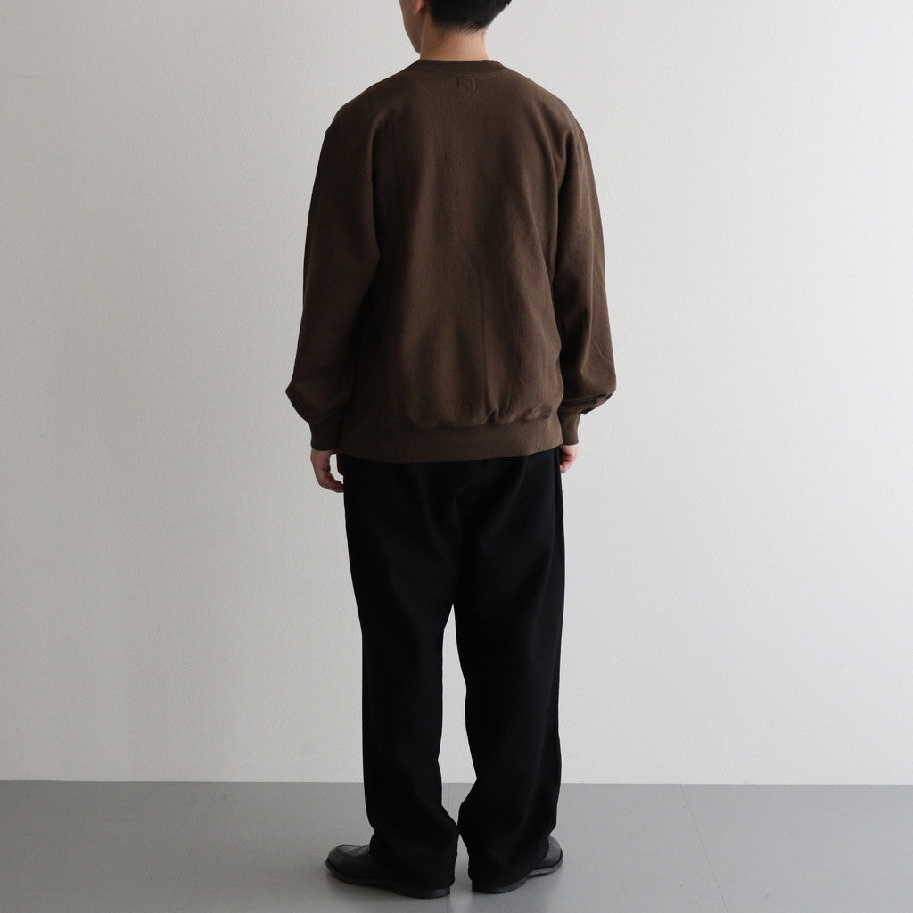 Soft&amp;Hard Sweat Crew-Neck P/O #KhakiBrown [bROOTS24F21]