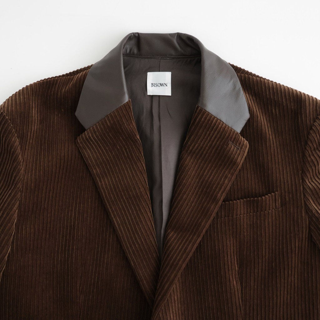 MIXED-WALE CORDUROY TAILORED JACKET #BROWN [26W-BIS-JK11]