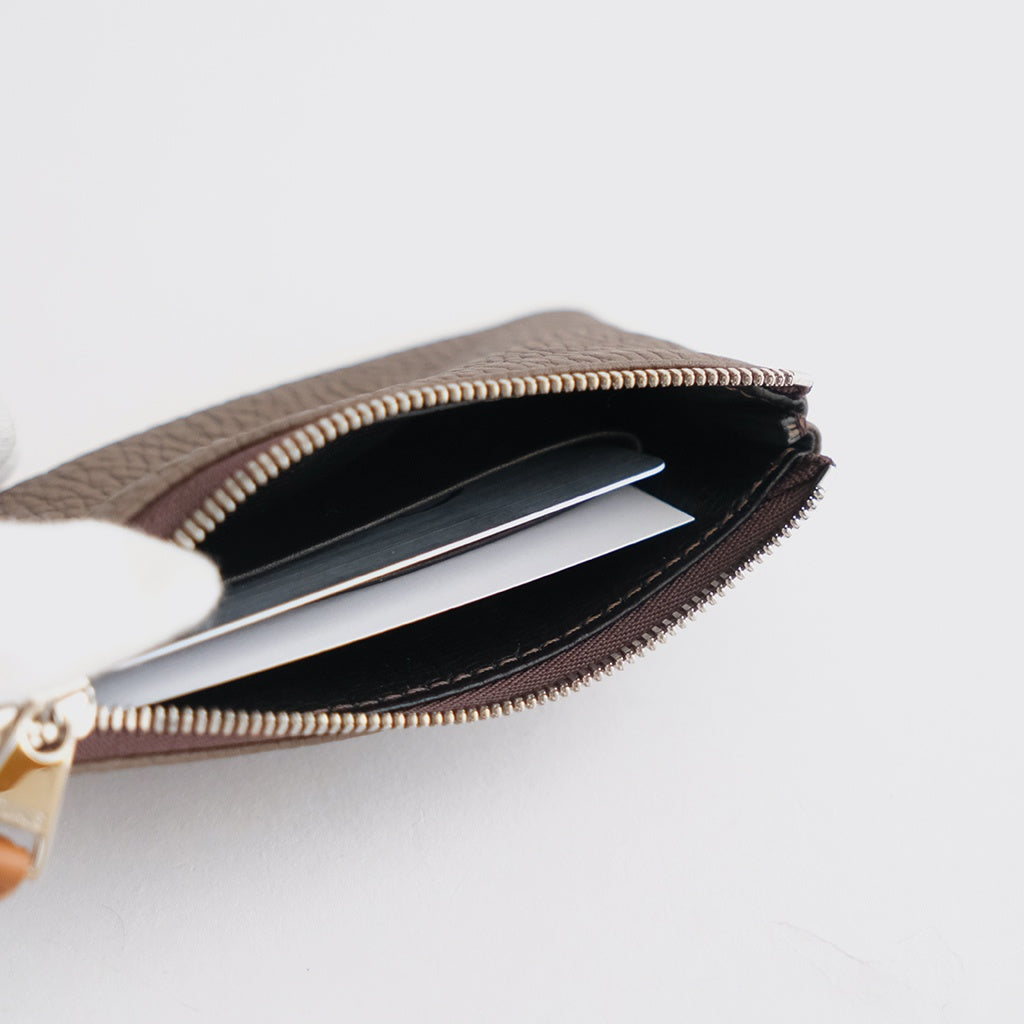 qualquer coisa pouch mini - doeskin #black×dark brown