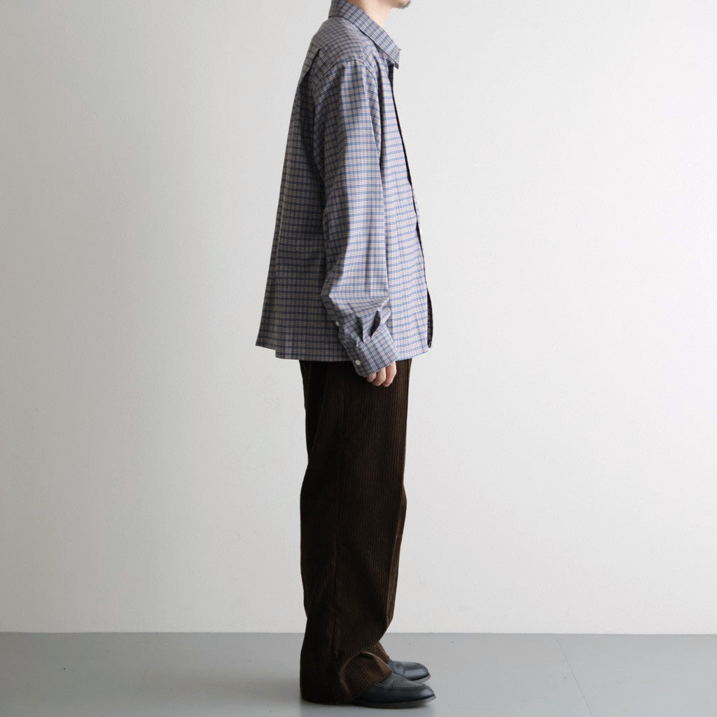 SQUARE SHIRT #BROWN CHECK [A26C11SH02C]