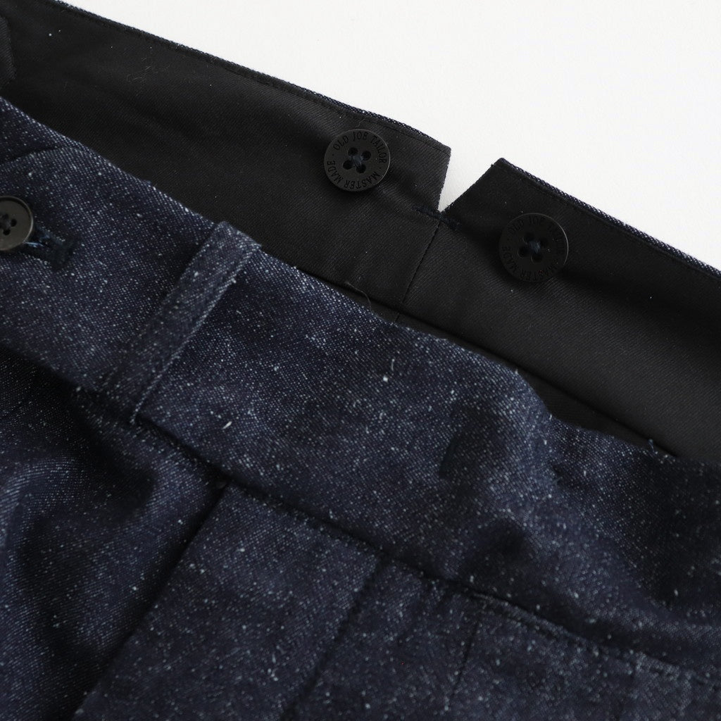 DOUBLE-PLEATED SMARTY TROUSER #INDIGO DENIM [251OJ-PT02]
