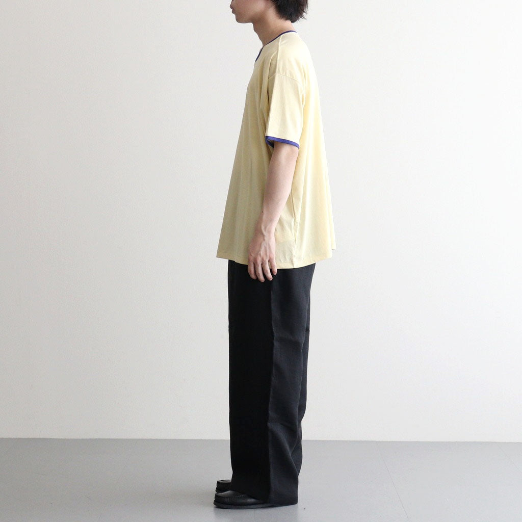 PIMA MOKLODI RINGER TEE #YELLOW × BLUE [26S-BIS-CS61]