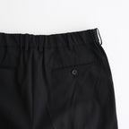 CLASSIC FIT DOUBLE PLEATED TROUSERS #BLACK [A25A05PT01C]