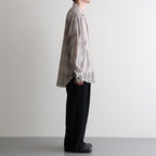 OPEN COLLAR L/S SHIRT #SAGE CHECK [M26A18SH01C]
