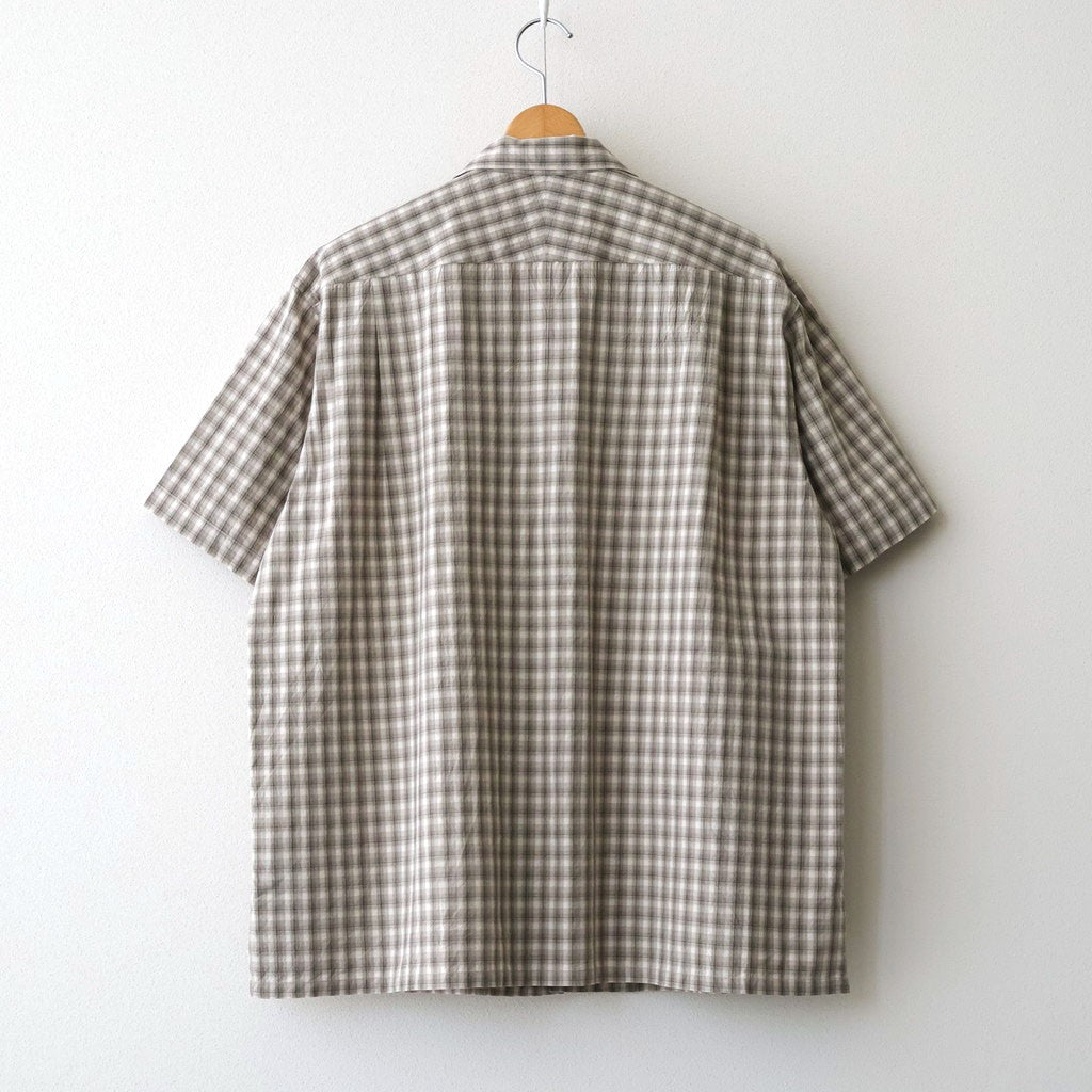 Organic Cotton Rambling Check Shirts #Beige check [6061-1601]