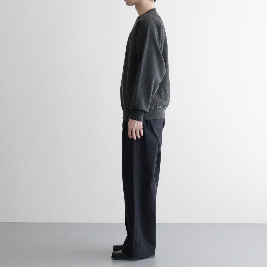 TRIPLE PLEATED WIDE TROUSERS #NAVY [A26A93PT03C]