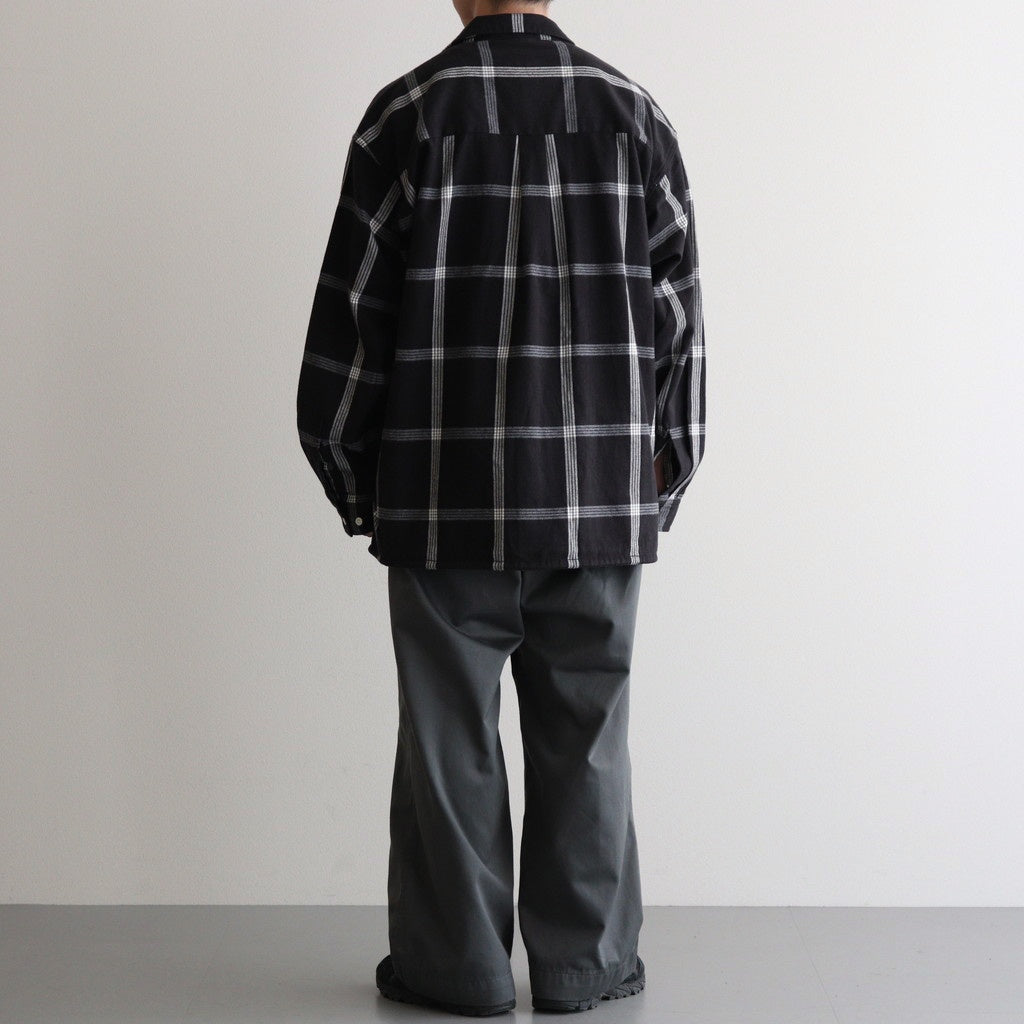 Flannel PALAKA Check Shirt #Black [S25FG016]