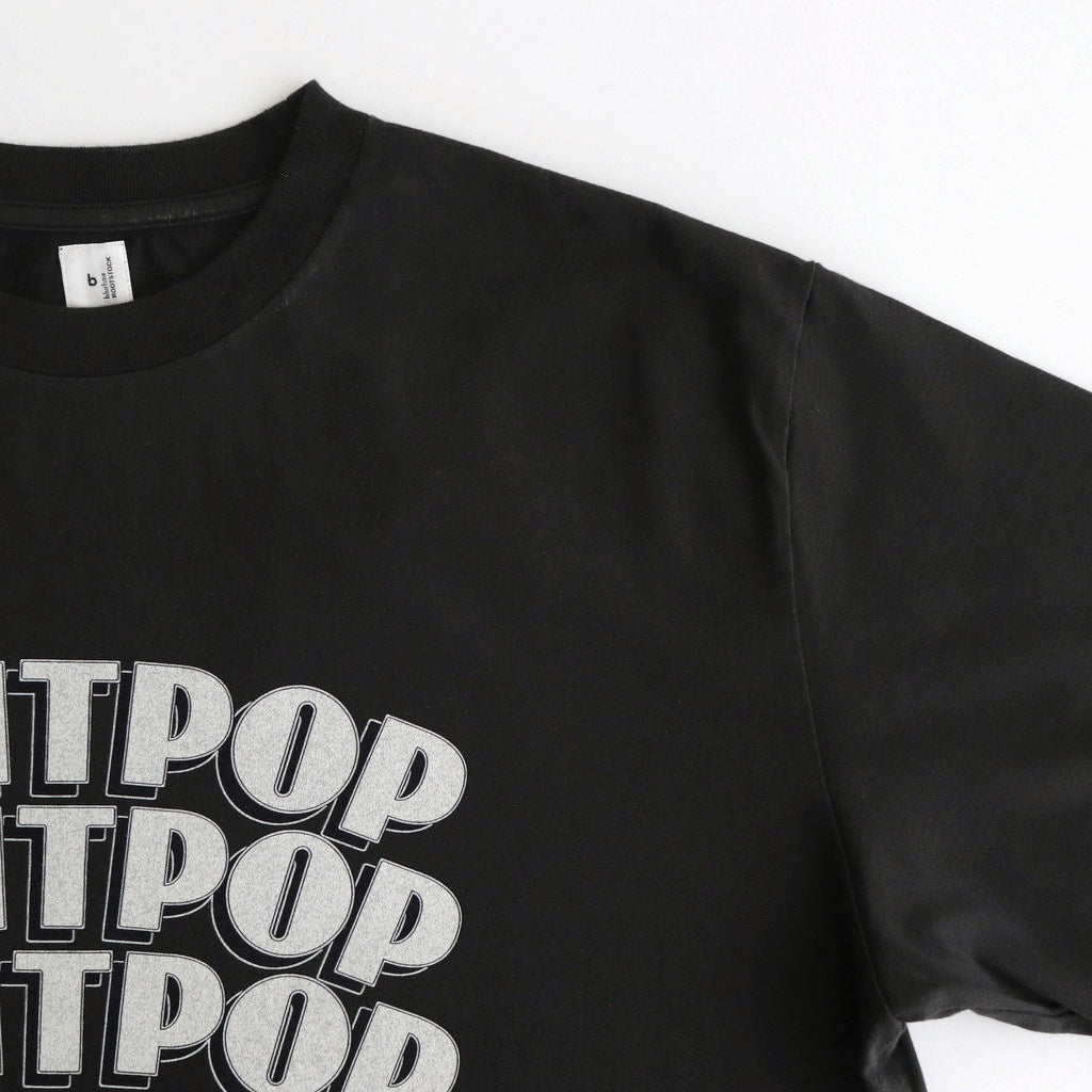 BRITPOP Print Tee WIDE #InkBlack×Ivory-PT [bROOTS25S34A]