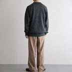 WASHED HIGH COUNT LINEN POLO #CHARCOAL [BN-26SM-022]