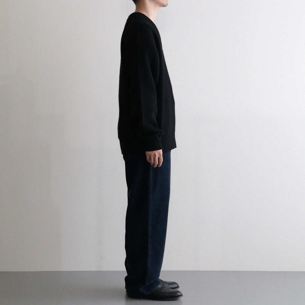 Yak Washi V-neck #Black×Black [NEP-AW2518UNI]