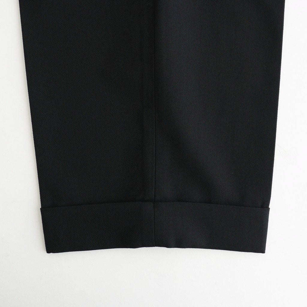 DOUBLE PLEATED SEMI EASY TROUSERS #BLACK [A26C07PT02C]