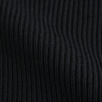 SOLID WOOL RIB CREW NECK #BLACK [BN-25FM-042]