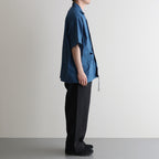 Nylon Taffeta Field S/S Shirt #Teal Blue [N25SG055]