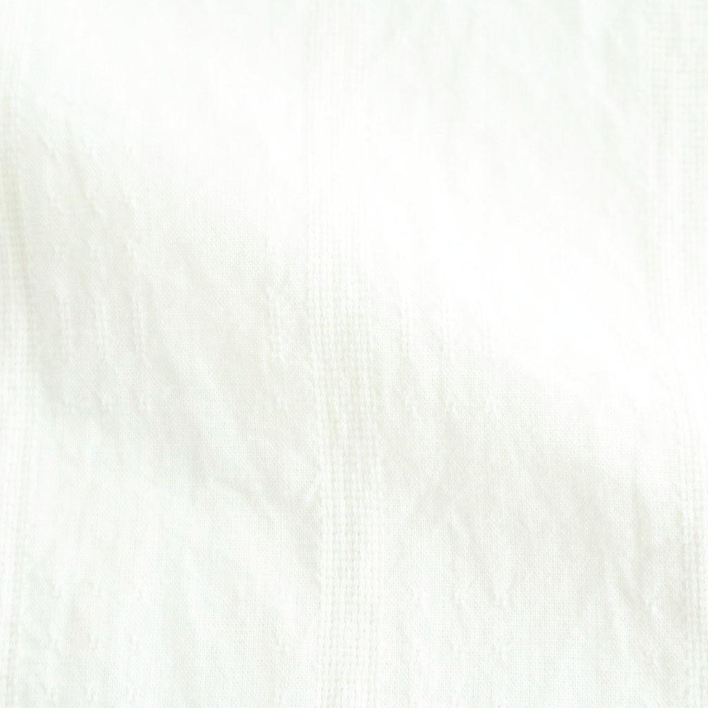 Grandad Collar Dobby Stripe Shirt #Off White [6061-1103]