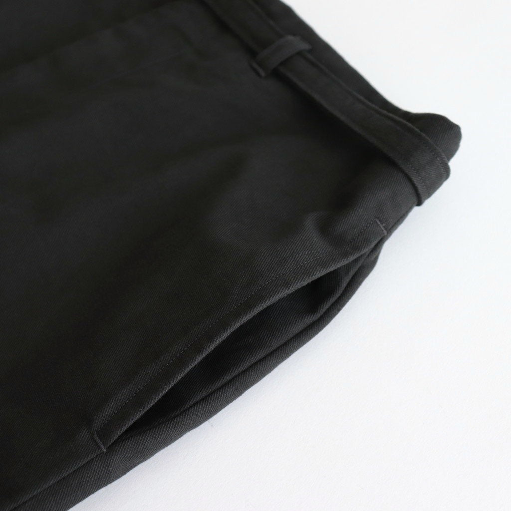 Cotton Serge Belted Skirt #InkBlack [BHSW25F7]
