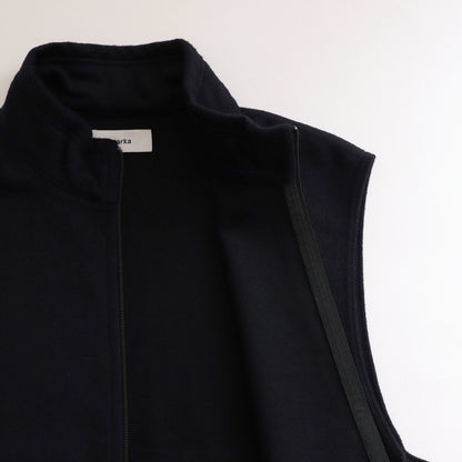 ZIP UP VEST #DARK NAVY [M24D10BL02A]