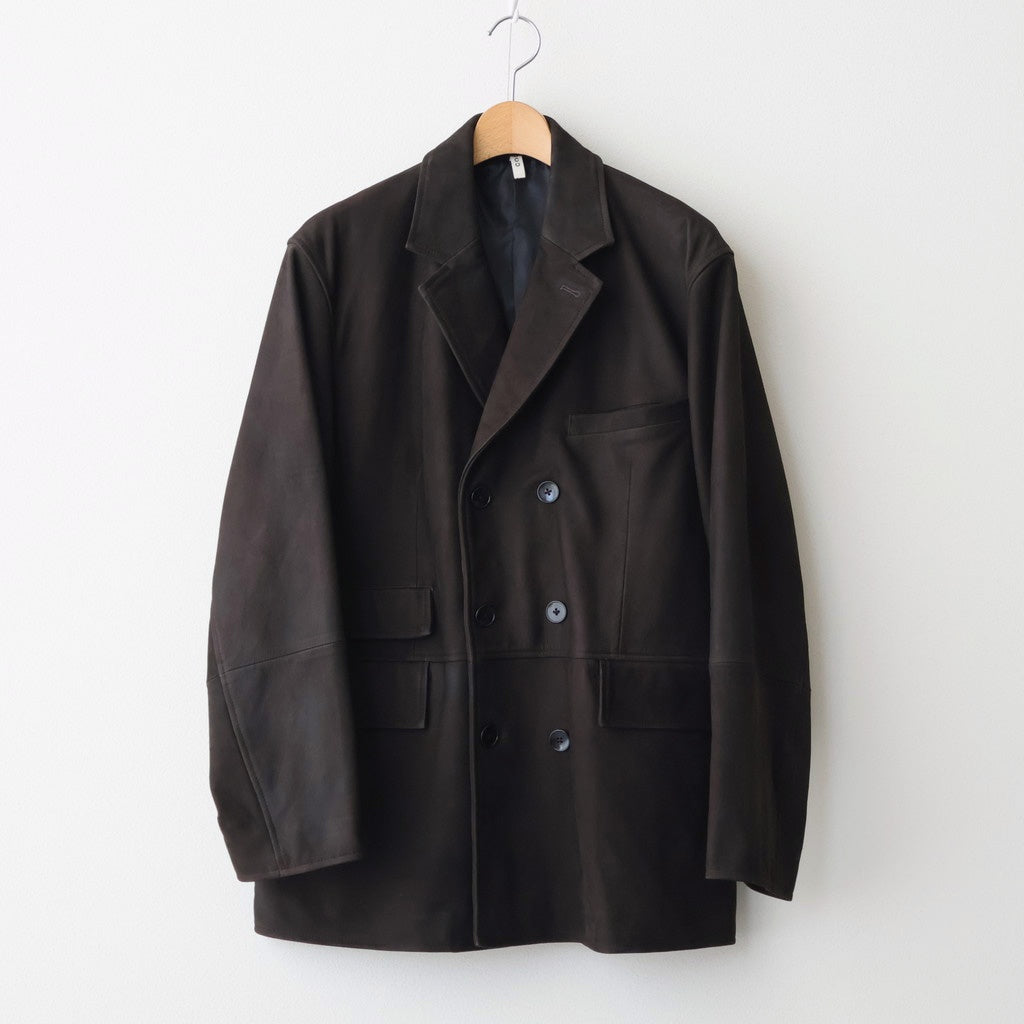 DOUBLE BREASTED JKT #BROWN [SH-62-C-NUBCK-4]