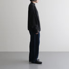 CASHMERE FOX FINGERHOLE BOAT NECK #CHARCOAL [BN-25FL-041]