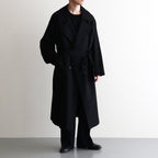 Wool Gabardine Trench Coat #BlackNavy [BHS25F006]