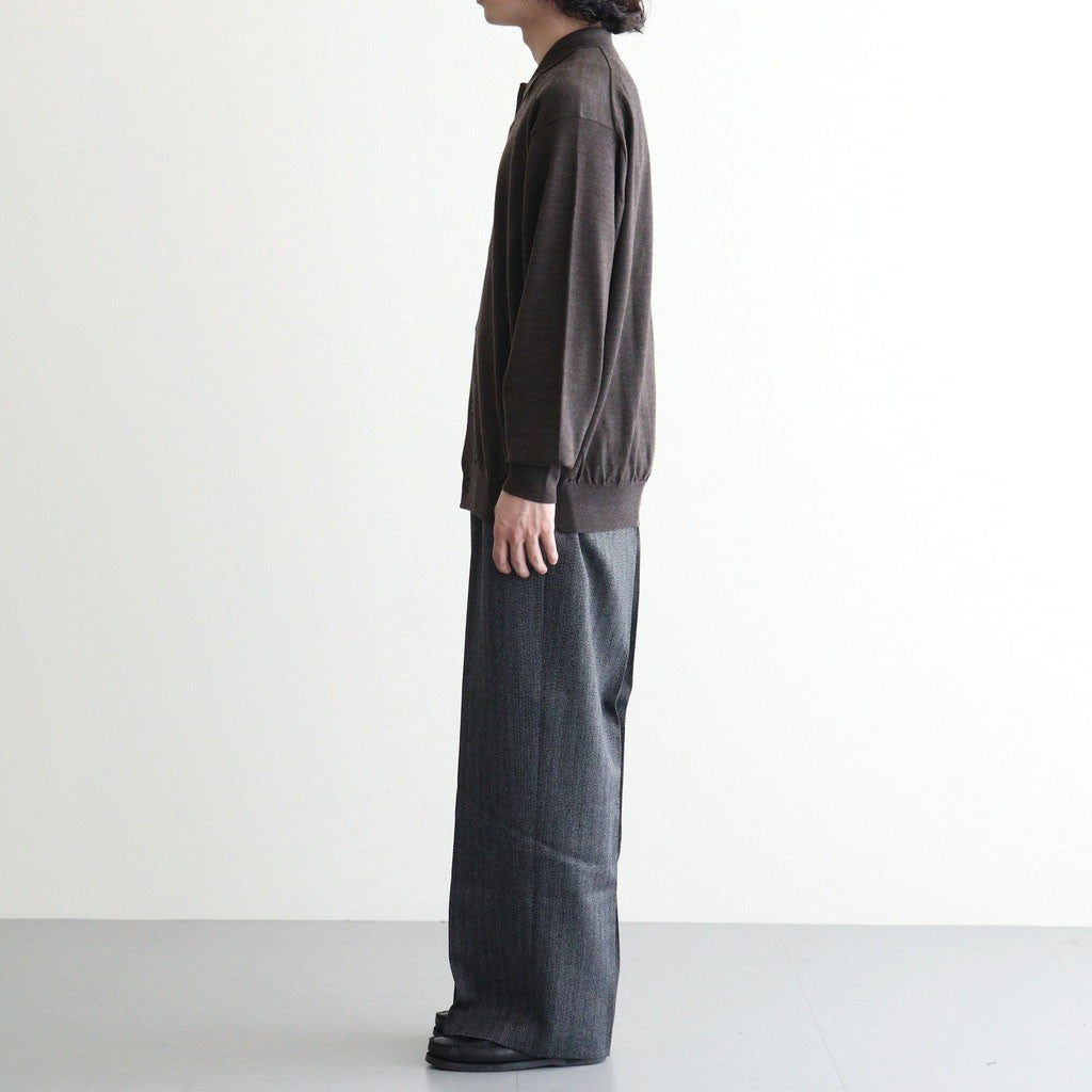 SINGLE PLEAT WIDE TROUSERS #GRAY [M26C20PT01C]
