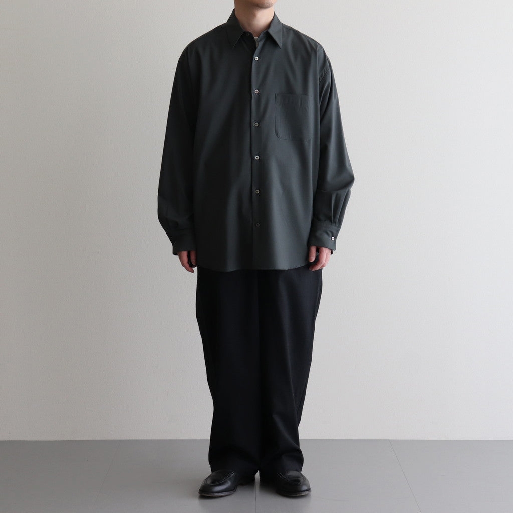 COCOON WIDE EASY PANTS #CHAMBRAY BLACK [M25A12PT01C]