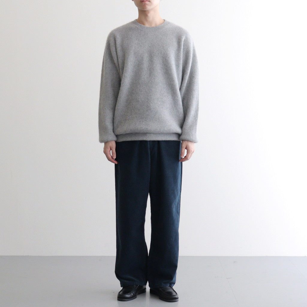 CASHMERE FOX CREW NECK #GRAY [BN-25FM-053]