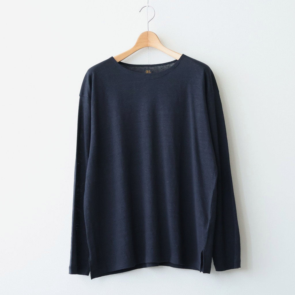 NORMANDY LINEN BASQUE SHIRT #NAVY [BN-26SM-072]