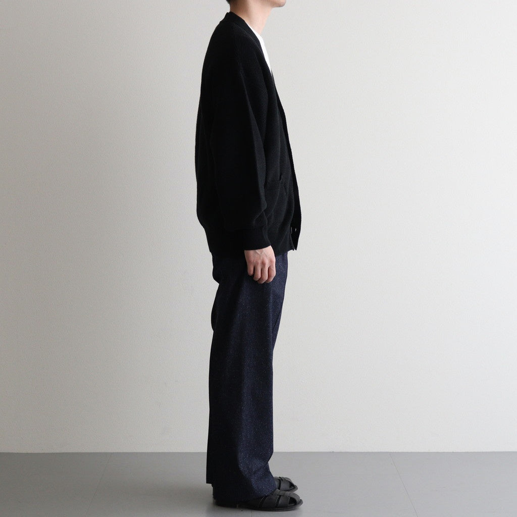 Co/Li Garter Stitch Cardigan #BLACK [NEP-SS2534M]