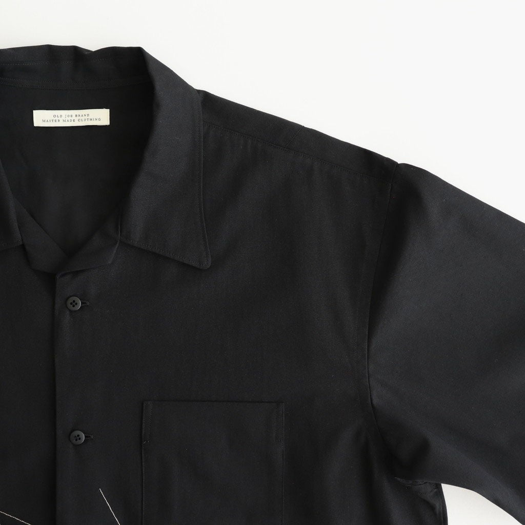 SILK NEP CLOTH SOUVENIR SHIRTS (Short-sleeve) #ONYX [251OJ-SH14]