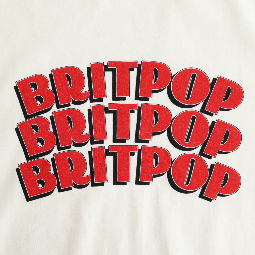 BRITPOP Print Tee WIDE #White×Red-PT [bROOTS25S34A]