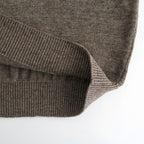 WASHED HIGH COUNT LINEN POLO #BROWN [BN-26SM-022]