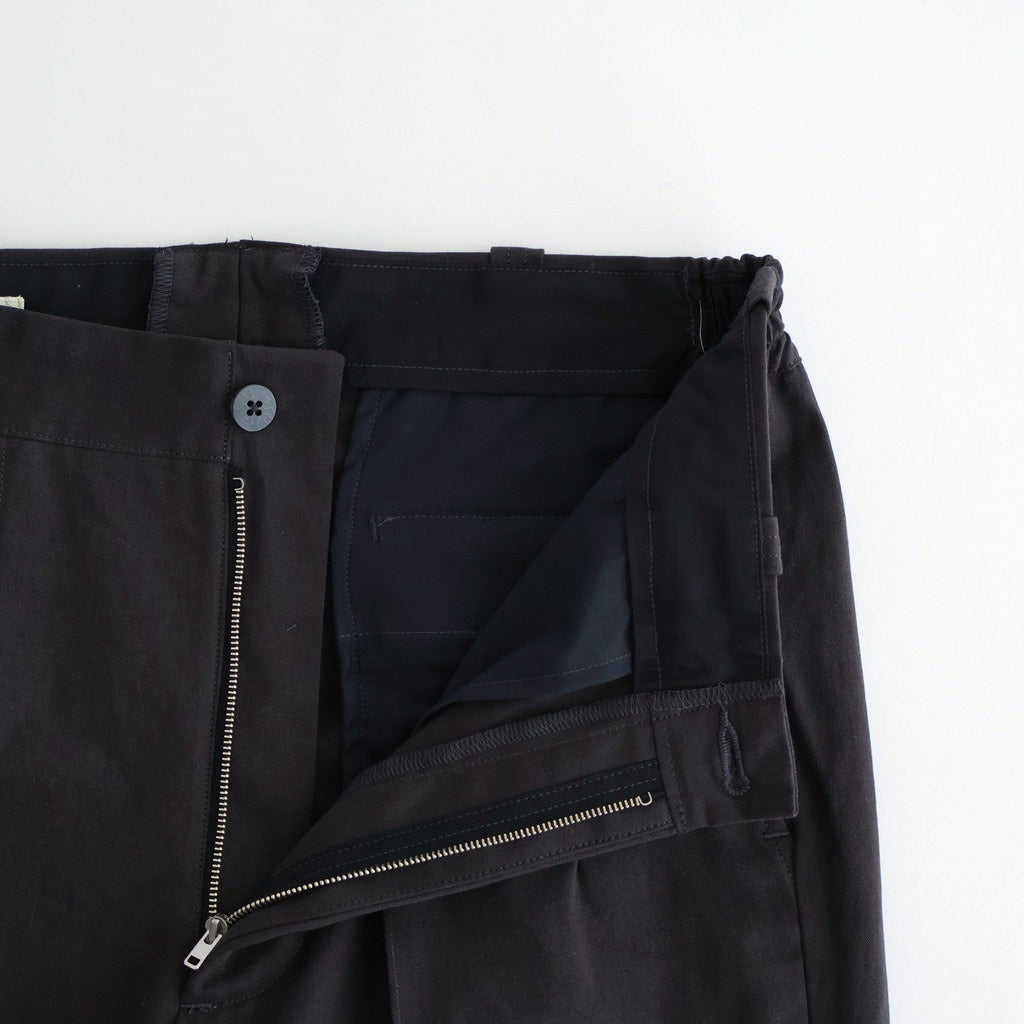 FRONT TUCK ARMY TROUSER #BLACK [252OJ-PT07]
