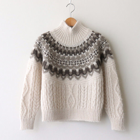 MOHAIR NORDIC TURTLE NECK #IVORY [BN-24FL-055]