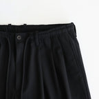 TRIPLE PLEATED EASY TROUSERS #BLACK [A25B03PT01C]