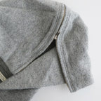 ZIP-FRONT ATHLETIC HOODIE #PEWTER [252OJ-CT06]