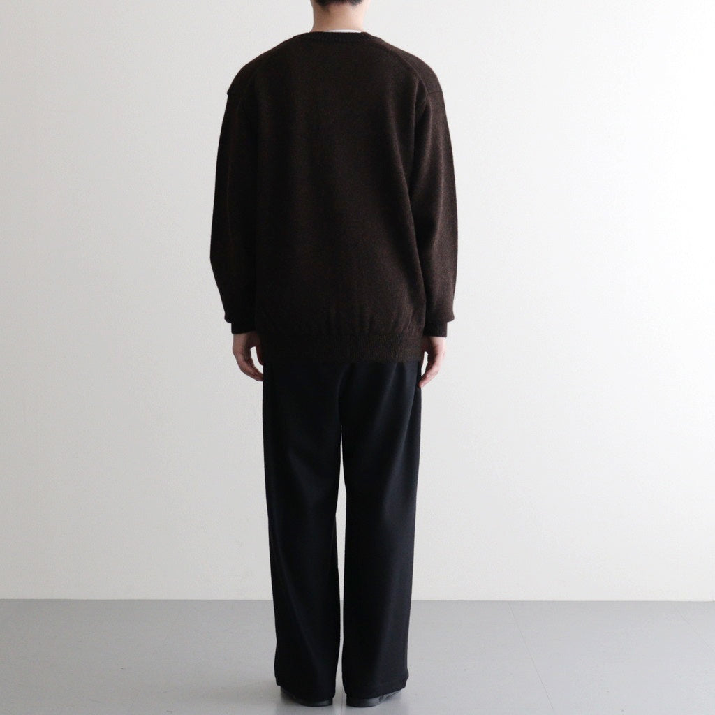 BABY ALPACA KURUMI TENJIKU V CARDIGAN #BROWN [BN-25FM-059]