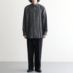 DOUBLE PLEATED SEMI EASY TROUSERS #BLACK [A26C15PT01C]
