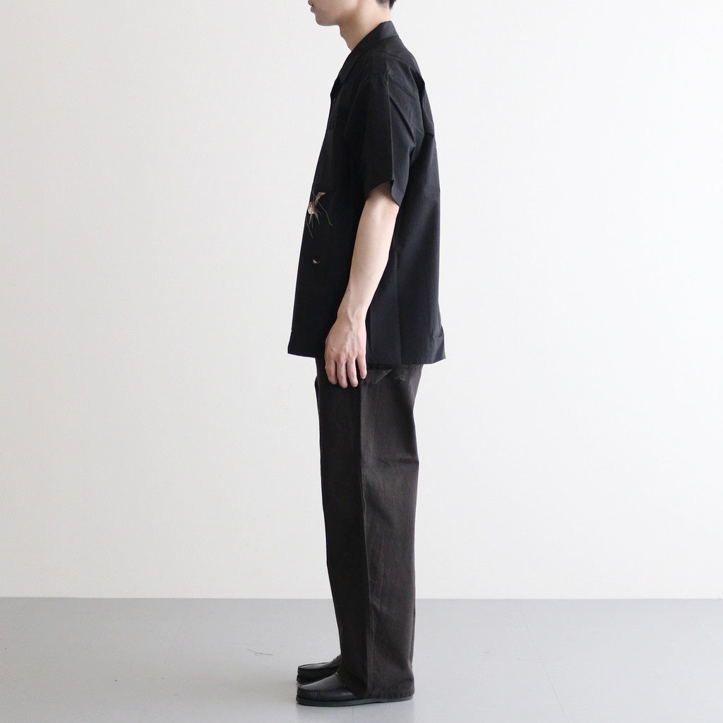 SILK NEP CLOTH SOUVENIR SHIRTS (Short-sleeve) #ONYX [251OJ-SH14]