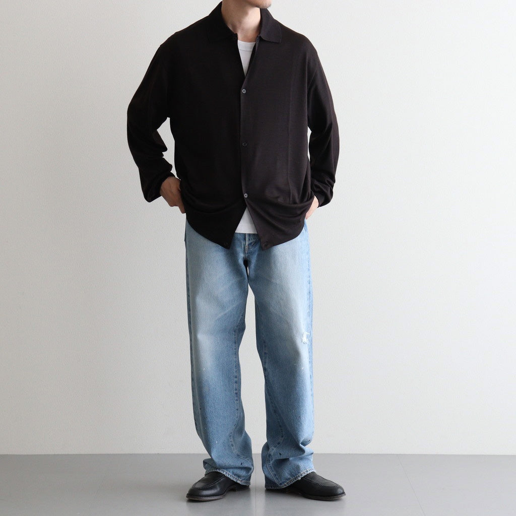 SHIRT CARDIGAN #DARK BROWN [M26C15CS01C]