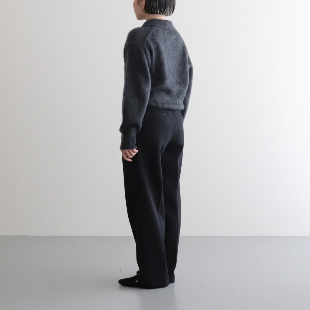 PURE MOHAIR SHAGGY POLO #CHARCOAL BLUE [BN-25FL-053]