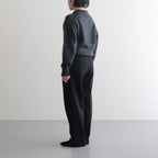 PURE MOHAIR SHAGGY POLO #CHARCOAL BLUE [BN-25FL-053]