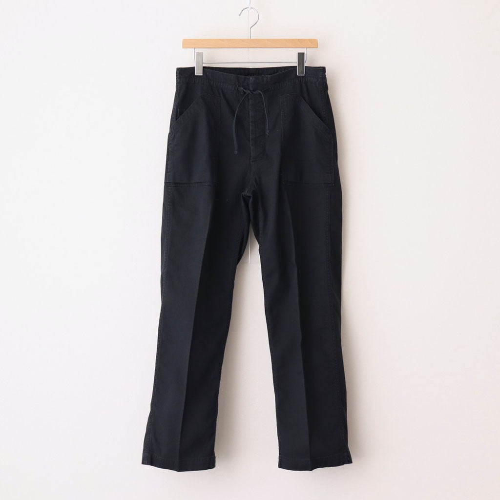 PATINA HERRINGBONE GATHERING TROUSER #ONYX [251OJ-PT07]