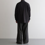 TRIPLE PLEATED EASY TROUSERS #DARK OLIVE [A25A05PT03C]