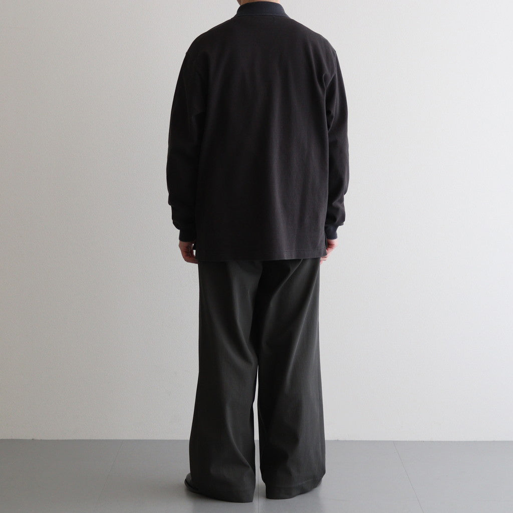 TRIPLE PLEATED EASY TROUSERS #DARK OLIVE [A25A05PT03C]