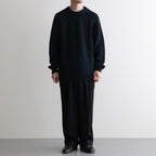 SIGNATURE CREW NECK #DARK GREEN×NAVY [BN-25FM-038]