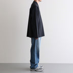 32G SMOOTH WOOL POLO HALF ZIP #CHARCOAL BLUE [BN-25FM-021]