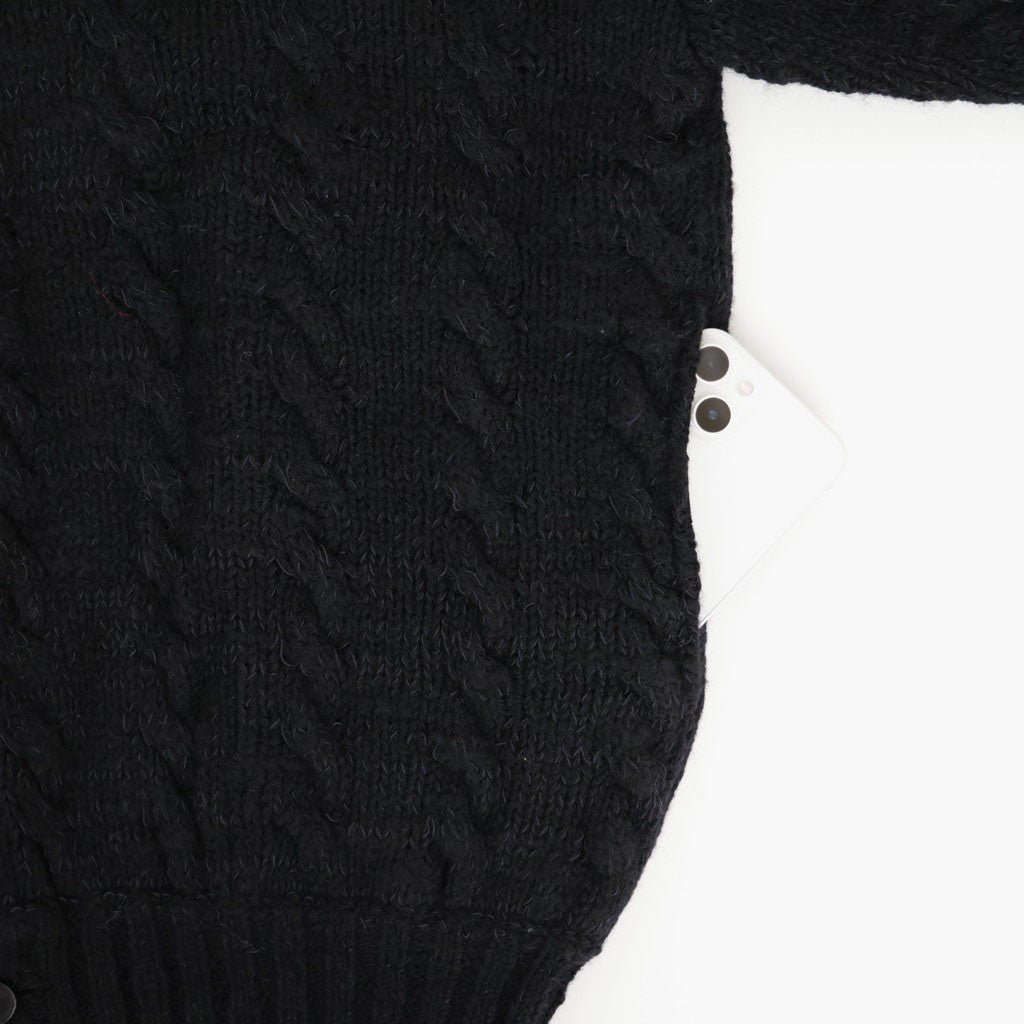 CABLE PATTERN GRANDPA CARDY #ONYX [262OJ-KN01]