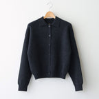 CASHMERE FOX POLO CARDIGAN #CHARCOAL [BN-25FL-044]